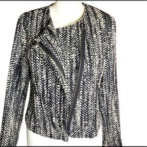 CABI Jacket Mockingbird Moto Jacket 529 Tweed Women’s  Size 6